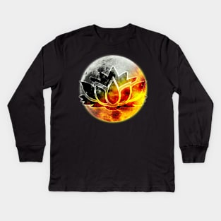 'Namaste Sun and Moon Yoga' Awesome Yoga Gift Kids Long Sleeve T-Shirt